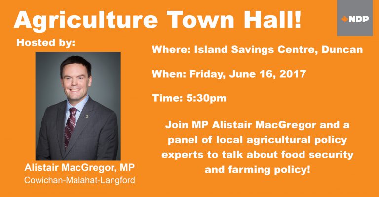 Local MP Hosts Agriculture Town Hall