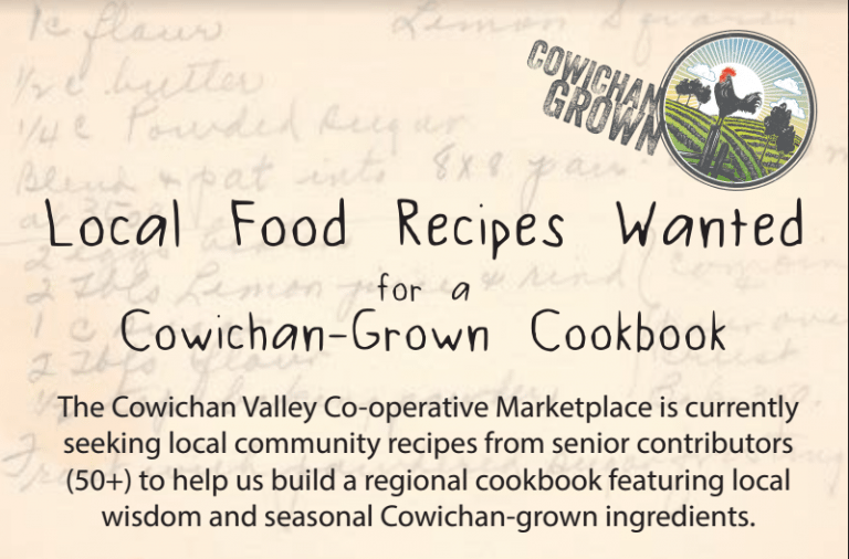 Cowichan Valley Cook Book Needs Recipes