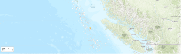 Earthquake near Port McNeill Wednesday morning