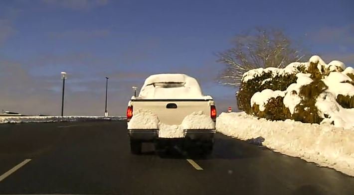 Clear the snow off the vehicle, consequences could be $109 fine