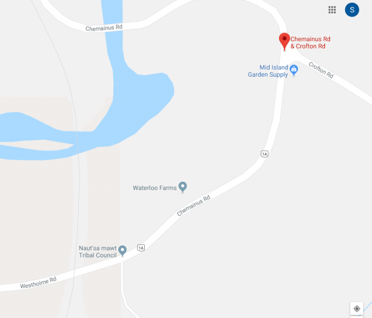 A portion of Chemainus Road closed today