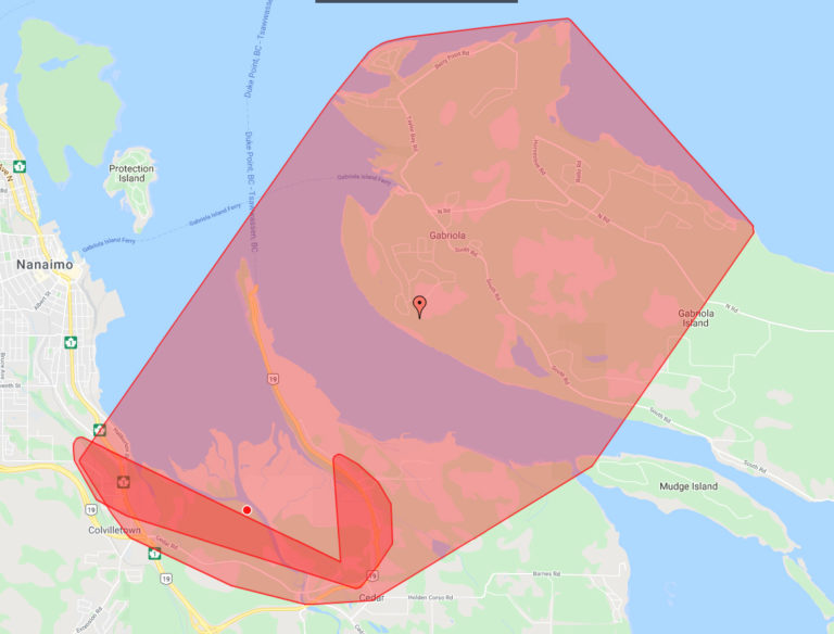 UPDATE: Significant Power Outages in Nanaimo, Gabriola Island