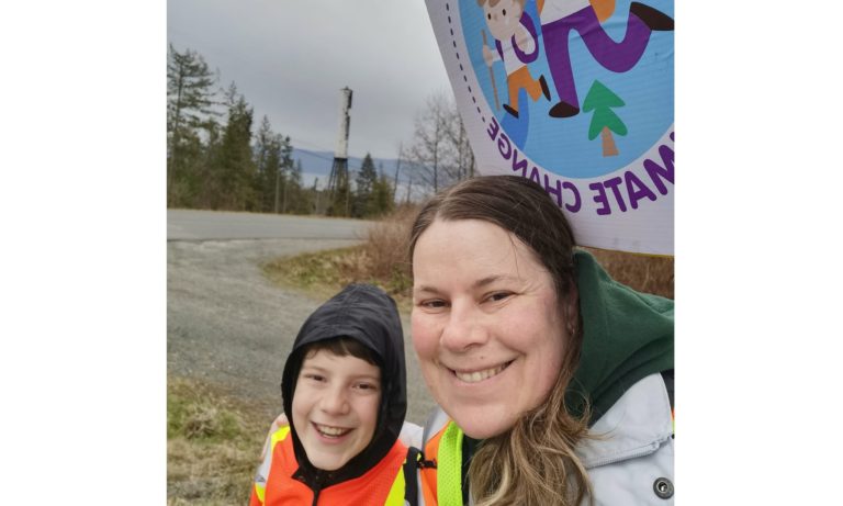 Sunshine Coast mom & son return from 115 km trek; raise thousands for BC SPCA, Energy Association