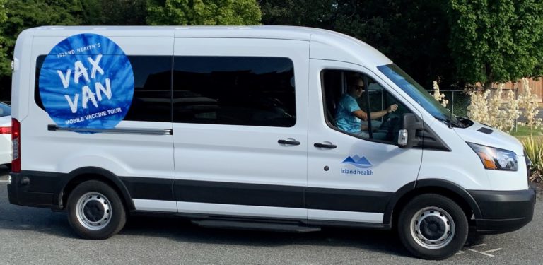 Island Health’s ‘Vax Van’ takes first doses on the road