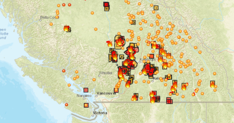 Province issues travel warning in parts of Interior