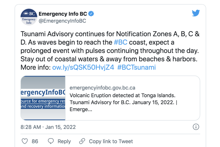 Tsunami Alert Issued for West Coast