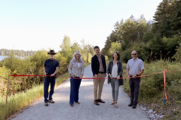 Construction wraps on Shawnigan Village Rail Trail