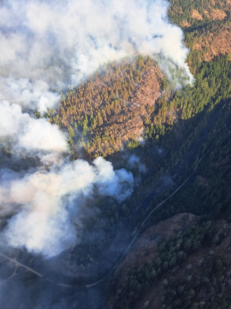 Sooke Potholes Regional Park closed as crews battle blaze