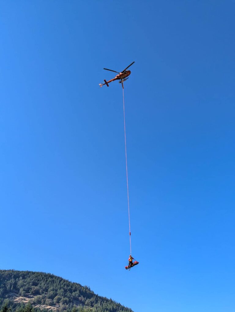 Search and Rescue airlifts injured biker over long weekend